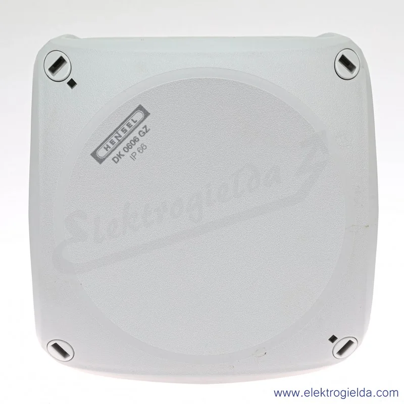 Puszka odgałęźna DK 0606 GZ szara, IP 66, 130x130x77 mm, z dławnicami membranowymi, zaciskami 5x6mm2