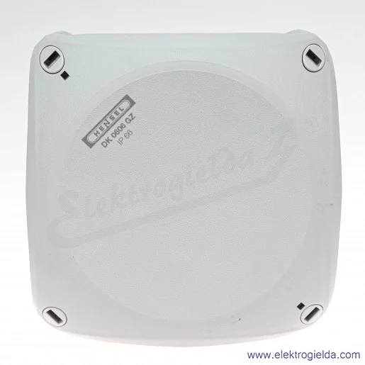 Puszka odgałęźna DK 0606 GZ szara, IP 66, 130x130x77 mm, z dławnicami membranowymi, zaciskami 5x6mm2