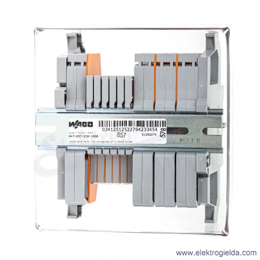 Listwa pomiarowa 847-297/230-1000 z modułami równoległymi, 14-torowa 230V