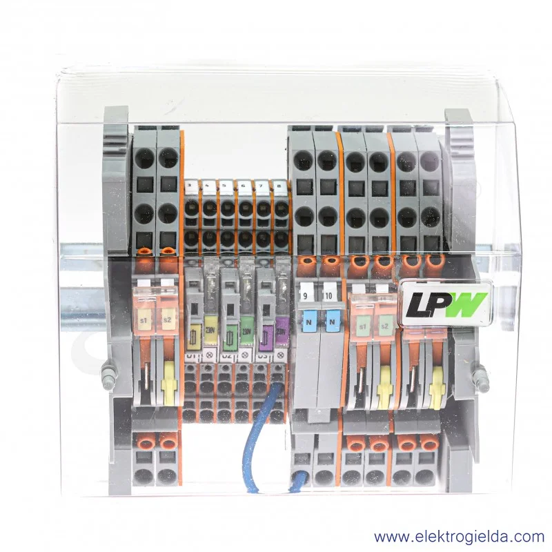 Listwa pomiarowa 847-297/230-1001 z modułami szeregowymi, 14-torowa 230V