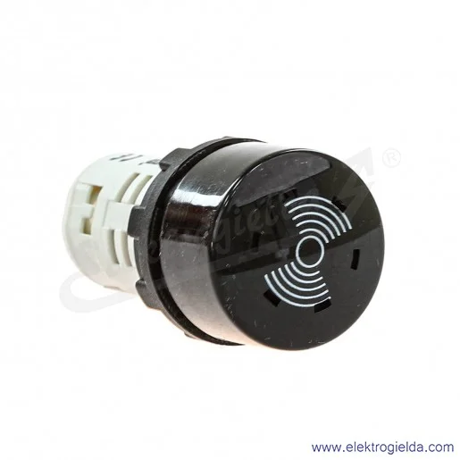 Sygnalizator dźwiękowy podświetlany, MBZX220S, 230VAC, 90dB, czarny, IP40