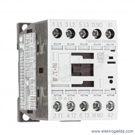 Stycznik DILM7-10-EA(230V50HZ,240V60HZ) 3P+1NO 3kW 7A Us 230VAC