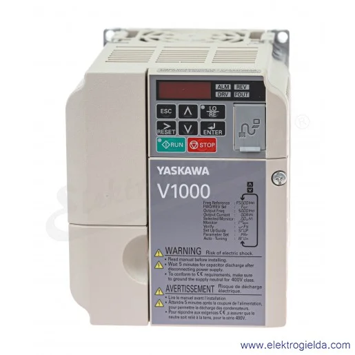 Falownik wektorowy CIMR-VC4A0009BAA, V1000, 400 V, ND 4 kW 8.8A, HD 3 kW 7.2A, IP20