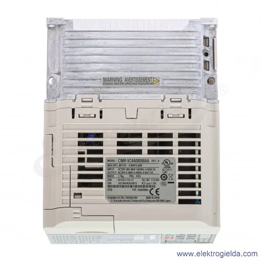 Falownik wektorowy CIMR-VC4A0009BAA, V1000, 400 V, ND 4 kW 8.8A, HD 3 kW 7.2A, IP20
