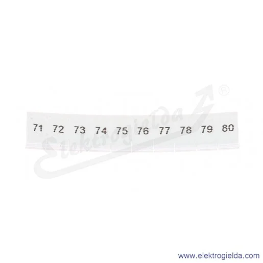 Oznacznik opisowy 1050017:0071, ZB 5, LGS: 71-80, pasek
