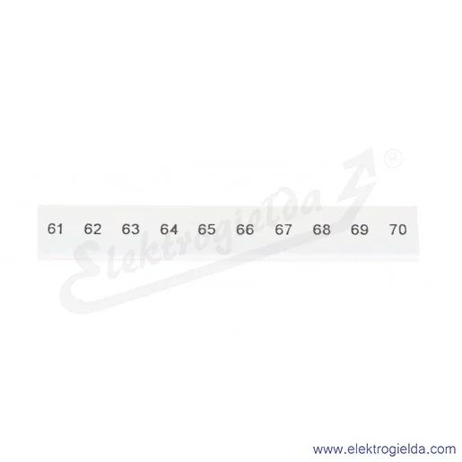 Oznacznik opisowy 1051016:0061, ZB 6, LGS: 61-70, pasek Oznacznik opisowy 1051016:0061, ZB 6, LGS: 61-70, pasek