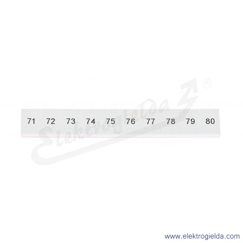 Oznacznik opisowy 1051016:0071, ZB 6, LGS: 71-80, pasek