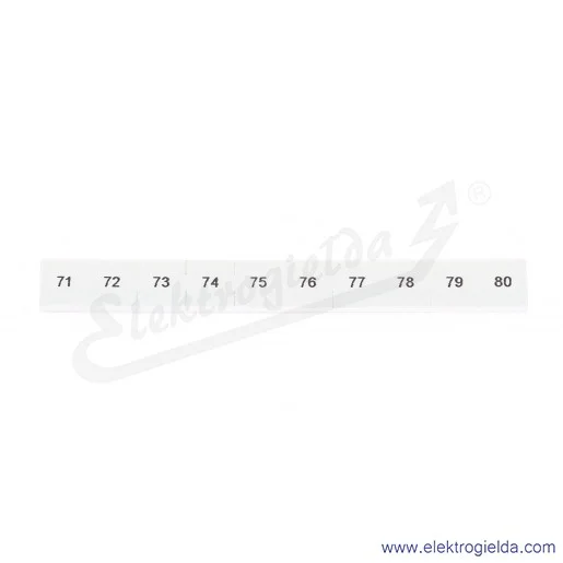 Oznacznik opisowy 1052015:0071, ZB 8, LGS: 71-80, pasek