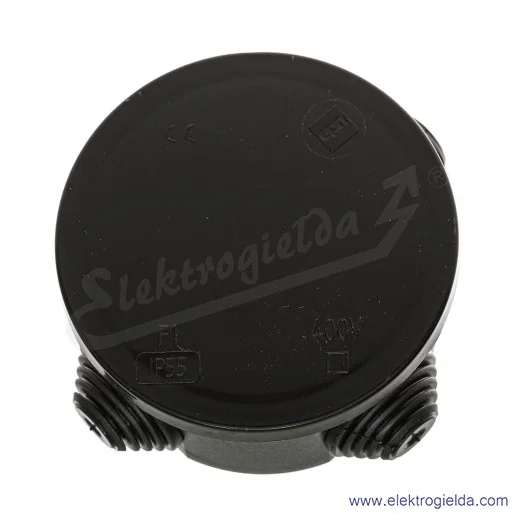 Puszka natynkowa 0240-09, Fast-Box 65x35mm, czarna, IP55