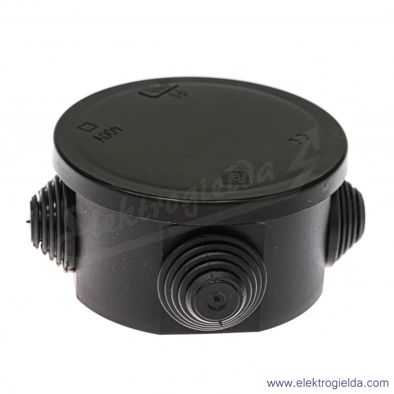 Puszka natynkowa 0240-09, Fast-Box 65x35mm, czarna, IP55