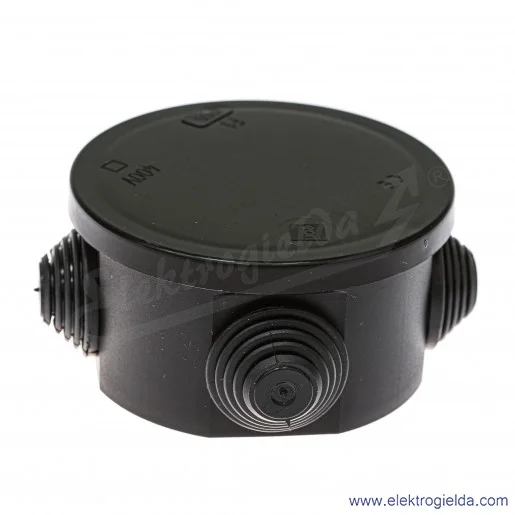 Puszka natynkowa 0240-09, Fast-Box 65x35mm, czarna, IP55