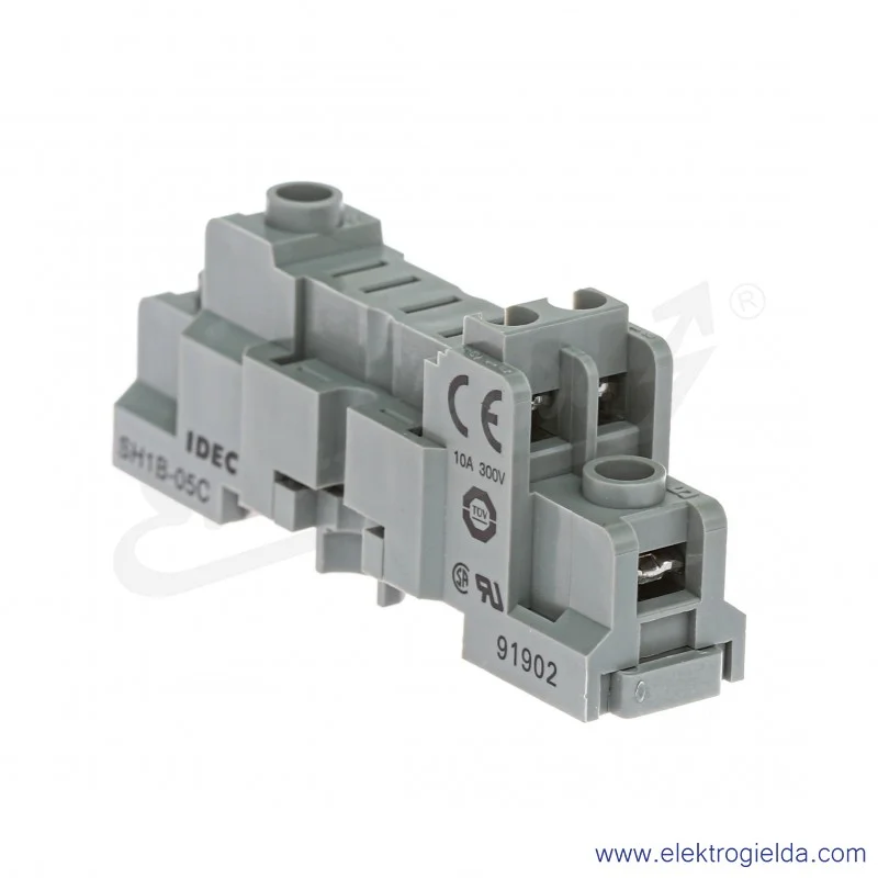 Podstawa przekaźnika SH1B-05C, montaż DIN, 250V 10A