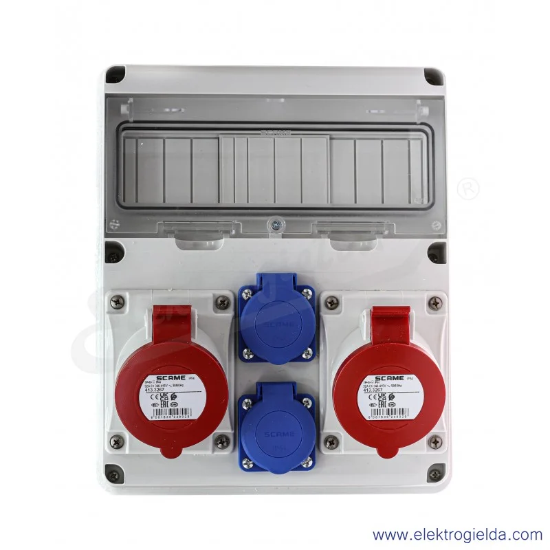 Rozdzielnia 633.3322 11 modułów DIN 2x400V 32A 5P + 2x230V