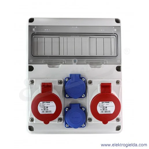 Rozdzielnia 633.3322 11 modułów DIN 2x400V 32A 5P + 2x230V