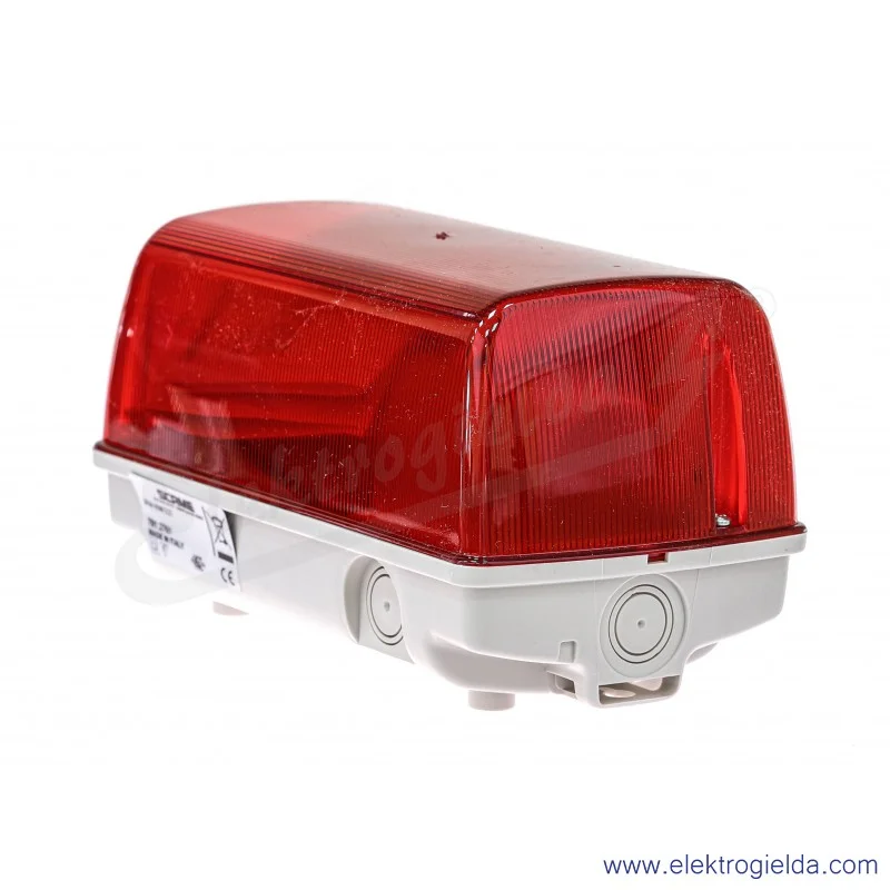 Lampa naścienna 781.2761 czerwona Mizar, gwint E27 max 60W, IP44