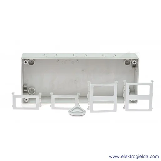Puszka natynkowa 136.5126 6-modułowa 198X82X52mm, IP55, Unibox