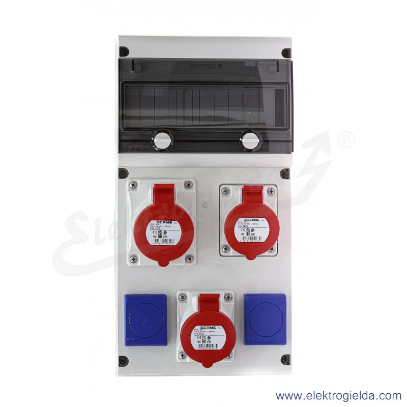 Rozdzielnia 632.311W 11 modułów DIN 1x32A 5P+2x16A 5P +2x230V