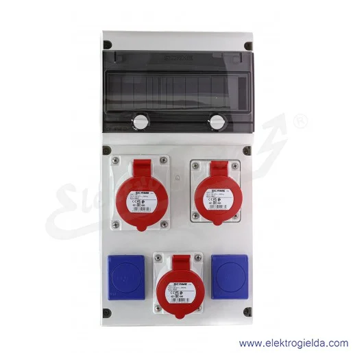 Rozdzielnia 632.311W 11 modułów DIN 1x32A 5P+2x16A 5P +2x230V