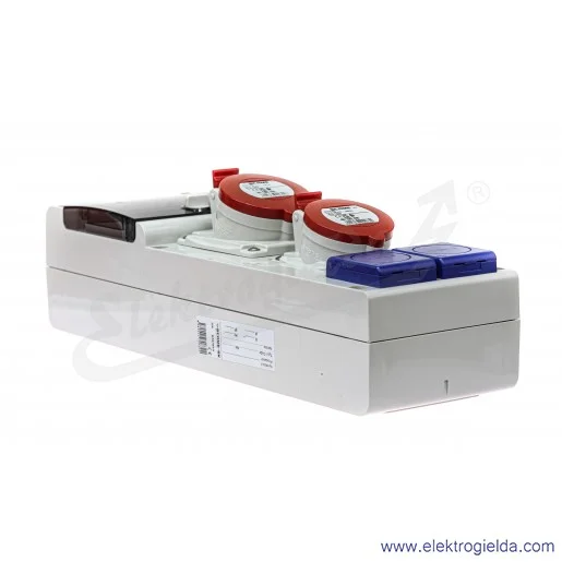 Rozdzielnia 632.W13 6 modułów DIN 1x32A 5P+1x16A 5P+ 2x230V