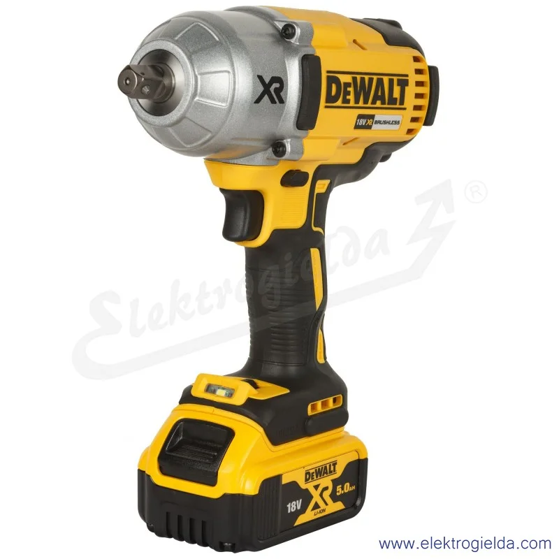Klucz udarowy akumulatorowy DCF922P2T-QW 406nm 18V 1/2" 2x5.0Ah z walizką i ładowarką