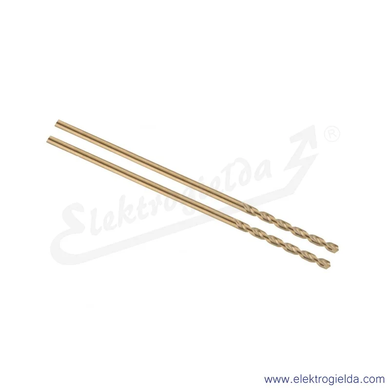 Wiertło do metalu DT4900-QZ HSS E COBALT 2.0mm, długość całkowita 49mm, 2 sztuki