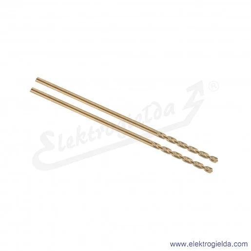 Wiertło do metalu DT4900-QZ HSS E COBALT 2.0mm, długość całkowita 49mm, 2 sztuki