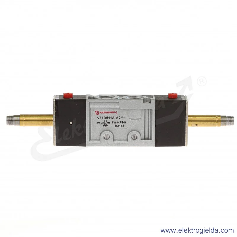 Rozdzielacz elektromagnetyczny 5/2 G1/8 bistabilny, bez cewek 51B511A-A2000