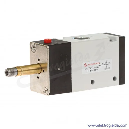 Zawór rozdzielający 3/2 G3/8 monostabilny, steriwanie elektromagnetyczne, bez cewki V52C417A-A2000
