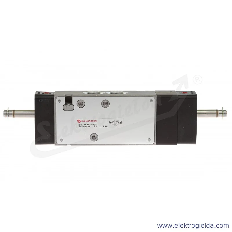Zawór rozdzielający 5/3 G3/8 (APB)  sterowany elektromagnetycznie, pilot zasilany wewnętrznie, 3-8 bar, bez cewki V62C611A-A2000