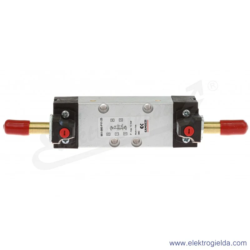 Zawór rozdzielający elektromagnetyczny 951-000-P11-23, 5/2, ISO1 CNOMO, bistabilny, 2-10 Bar, 900 L/min, bez cewek