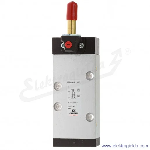 Zawór rozdzielający elektromagnetyczny 952-000-P15-23, 5/2 monostabilny, ISO2, CNOMO, 2.5 -10 Bar, 1610 l/min, bez cewki