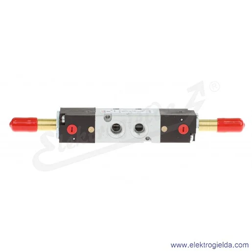 Zawór rozdzielający elektromagnetyczny 368-011-02, 5/3 w pozycji środkowej zamknięty, G1/8, 2-10 Bar, 700 l/min, bez cewek