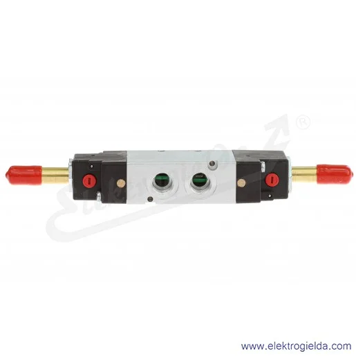 Zawór rozdzielający elektromagnetyczny 364-011-02, 5/3 w pozycji środkowej zamknięty, G1/4, 2.5-10 Bar, 1200 l/min, bez cewek