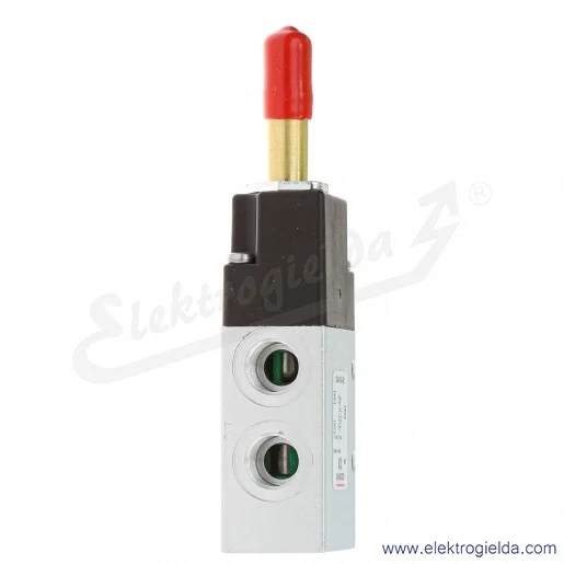 Zawór rozdzielający elektromagnetyczny 334-E15-02, 3/2 NC, monostabilny, G1/4, -0.9-10 Bar, zasilanie pilota 2.5-10 Bar, 1300 l/