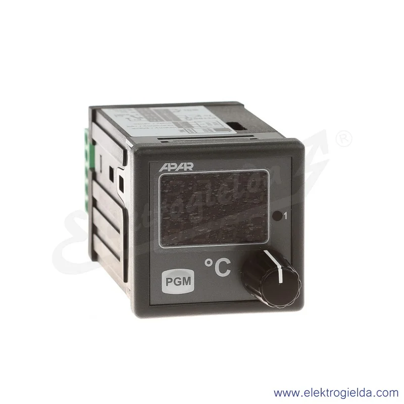 Regulator temperatury AR604/P 24...230VAC/DC cyfrowy, wyjście: 1 x przekaźnik, regulacja za pomocą pokrętła