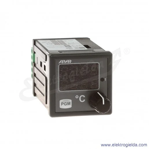 Regulator temperatury AR604/P 24...230VAC/DC cyfrowy, wyjście: 1 x przekaźnik, regulacja za pomocą pokrętła