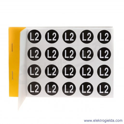 Znaki samoprzylepne E04ZP-02030402800, ZS D20/L2, 10x20 sztuk, *L2*