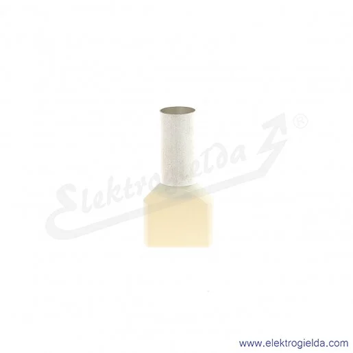 Końcówki kablowe E08KH-02020102601, HI 2*10 tulejkowe izolowane białe, 1000szt