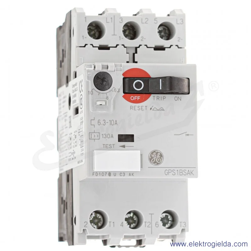 Wyłącznik silnikowy 101220 GPS1BSA K 6,3-10A 4kW, 100kA