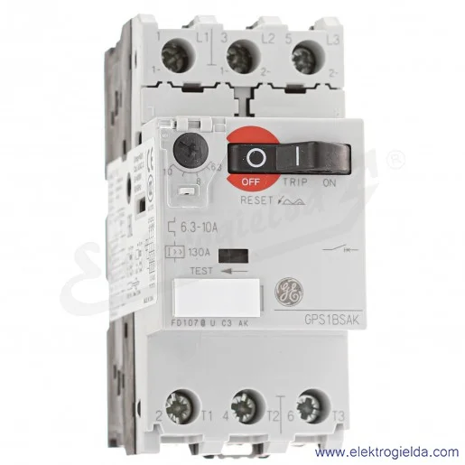 Wyłącznik silnikowy 101220 GPS1BSA K 6,3-10A 4kW, 100kA