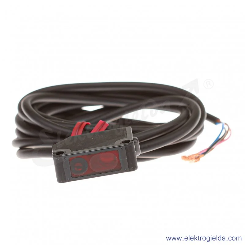 Czujnik odbiciowy CX-442-P eliminacja wpływu tła, zasięg 20..300mm, zasilanie 12..24VDC, PNP, przewód 2m