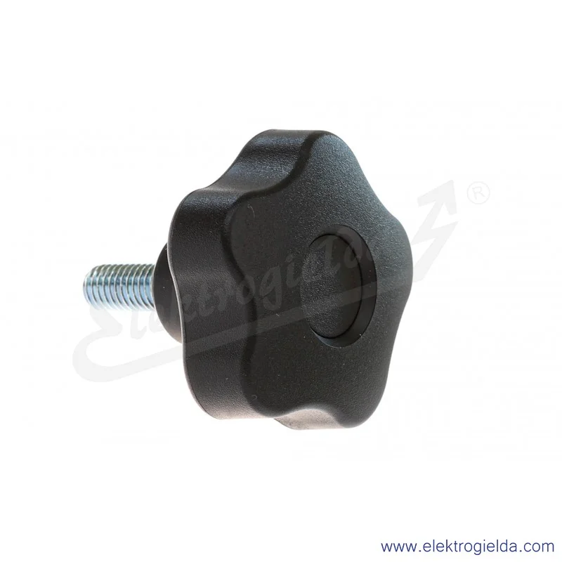 Pokrętło 69961-C9 VCT.50 P-M8X20 trzpień gwintowany ze stali ocynkowanej M8x20, czarne