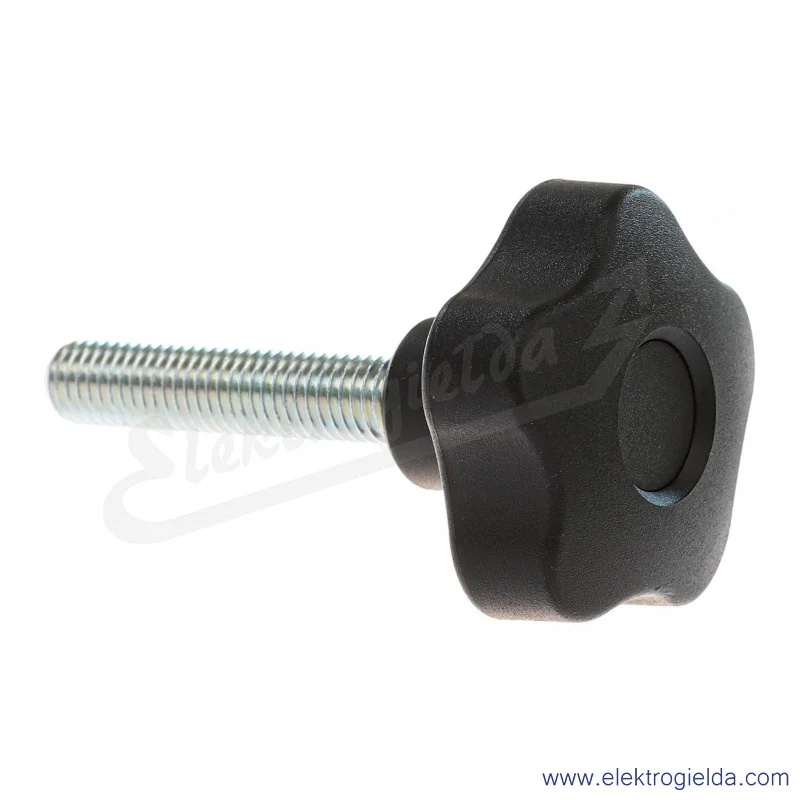 Pokrętło 69977-C9 VCT.50 P-M10X50-C9 trzpień gwintowany ze stali ocynkowanej M10x50mm, czarne