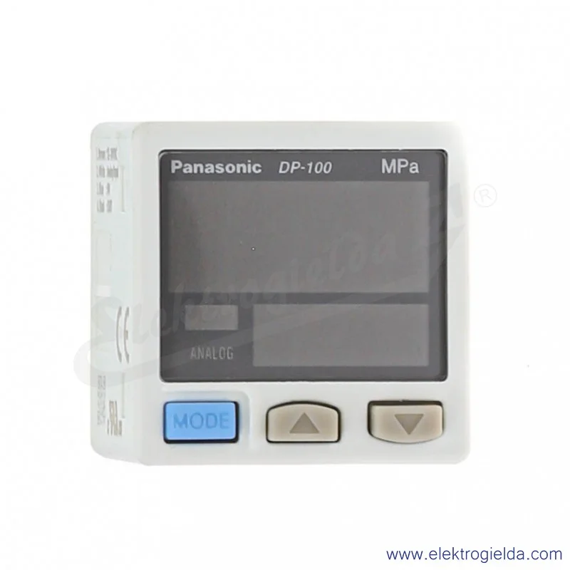 Czujnik ciśnienia DP-112A-E-P  -1..10bar, 1 wyjście PNP i 1 wyjście analogowe, zasilanie 12..24VDC, przyłącze G1/8, złącze M8 4P