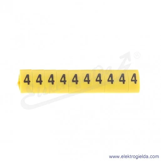 Oznacznik opisowy E04ZP-01020500500, OZ 3 *4*, żółty, 100szt