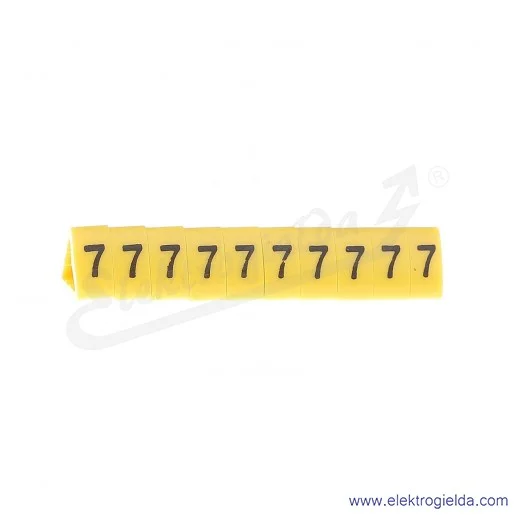 Oznacznik opisowy E04ZP-01020500800, OZ 3 *7*, żółty, 100szt