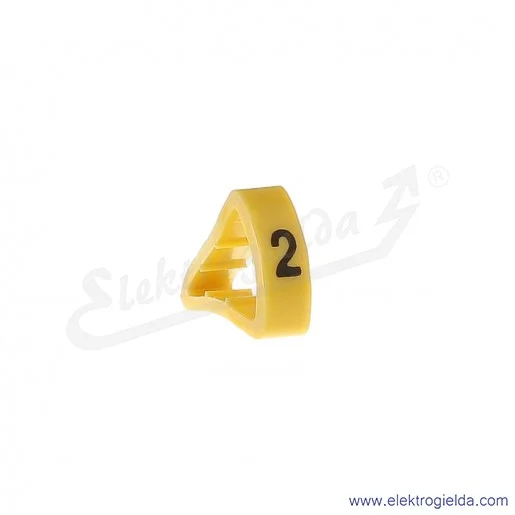 Oznacznik opisowy E04ZP-01020600300, OZ 4 *2*, żółty, 100szt