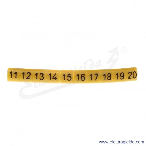 Oznacznik opisowy E04ZP-01020101200, OZ 0 *11-20* , żółty, 100 szt