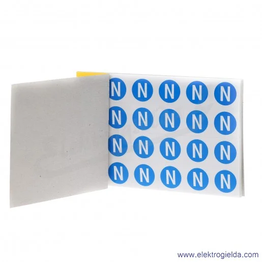 Znaki samoprzylepne E04ZP-02030403500, ZS D20/N, 10x20 sztuk, *N*