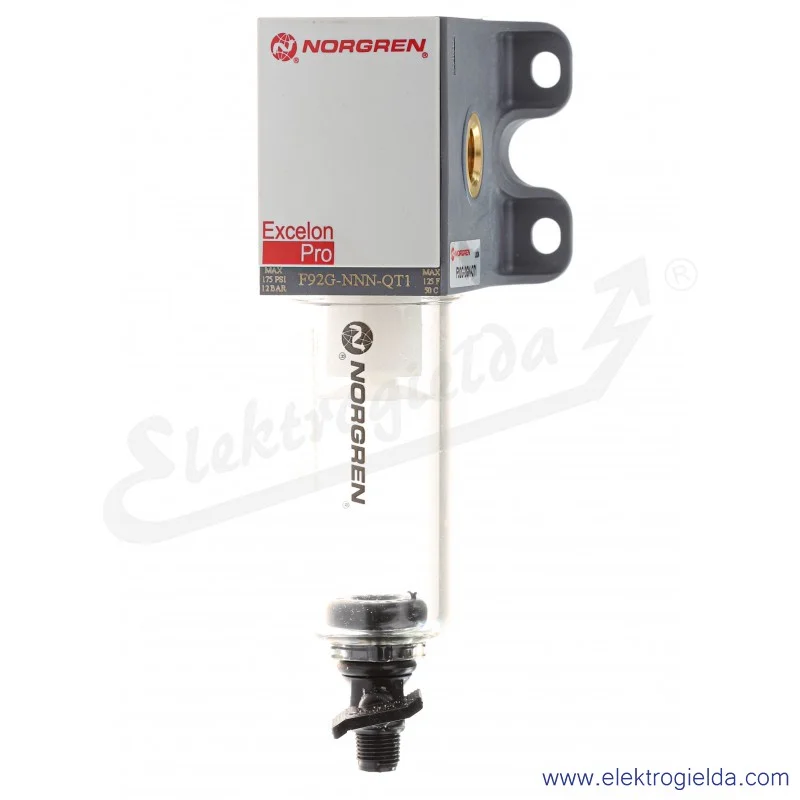 Filtr powietrza F92G-2GN-QT1, G1/4, 5 µm, 10 Bar, 1380 l/min, ręczny spust kondensatu
